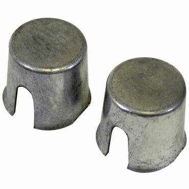 Two silver battery post shims