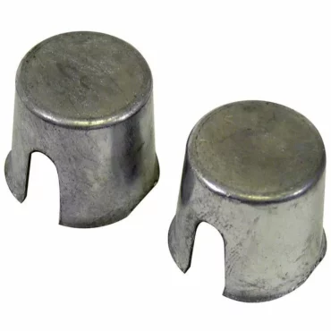 Two silver battery post shims