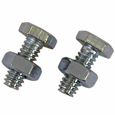 Top post bolts with hex nuts.
