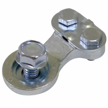 Schumacher Electric zinc-plated side post terminal end.