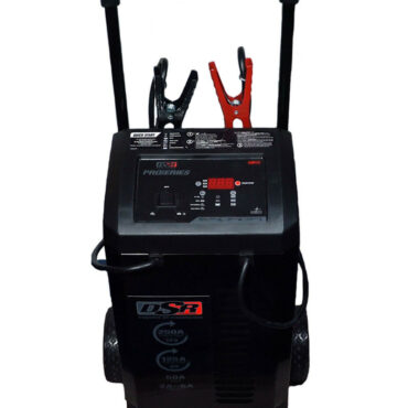 125 amp battery charger and jump starter with 50 amp boost on wheels