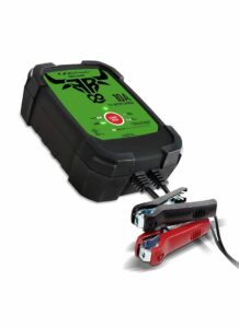 Schumacher Farm and Ranch green 12 volt 10a battery charger and maintainer with cables
