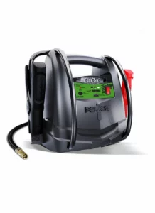 1200 peak amp jump starter with attached compressor