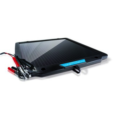 Schumacher Electric 4.8 volt Solar Battery Charger and Maintainer with color-coded clamps.