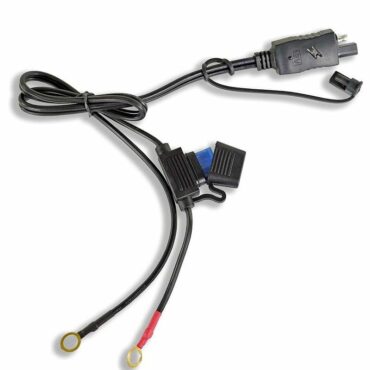 Schumacher Electric 12 volt ring terminal battery indicator cable with color-coded wires.