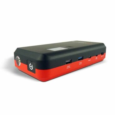 Schumacher Electric Marine 1000 peak amp jump starter with color-coded clamps.