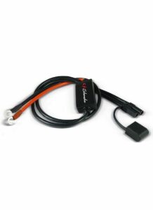 Schumacher Electric color-coded fish hook terminals for motorcycle and power sports jump starter cable.