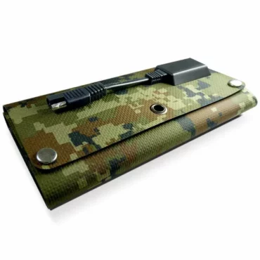 Schumacher Electric 6 watt foldable solar charger in camo.