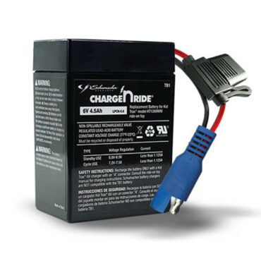 Charge ‘n Ride 6 volt rechargeable battery.