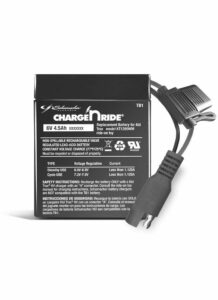 Schumacher Electric 6 volt 4.5 amp-hours rechargeable replacement battery for ride-on toys.
