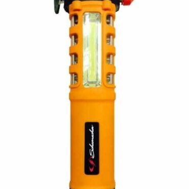 Schumacher Electric 2 watt 5-in-1 travelers emergency tool complete with light, seat belt cutter, glass breaker and more.