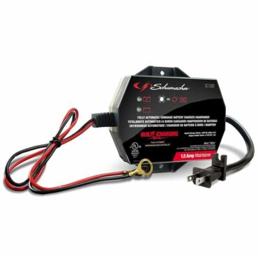 Schumacher Electric 1.5 amp 6 volt or 12 volt fully automatic battery maintainer with color-coded rings.