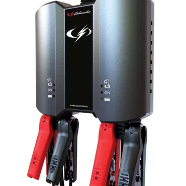 Schumacher Electric 2 -Bank 2 amp 6 volt or 12 volt maintainer and battery charger with 4 color coded clamps.