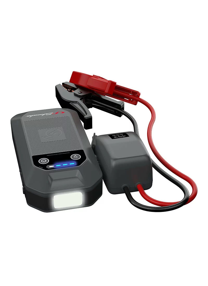 4-in-1 Lithium Jump Starter and Portable Power Pack, 1250 Peak Amp 12V with Wireless Charging